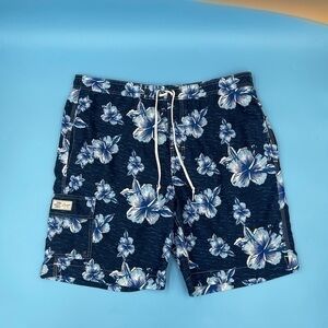 CHAPS Cargo Floral Swim Trunks